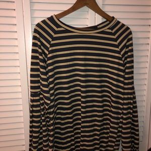 Blue and Yellow Striped Tunic